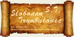 Slobodan Trumbulović vizit kartica